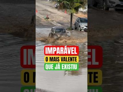 VW Fusca é Valente e Imparável! Melhor Carro da História? Kwid, BYD, Creta e Mais no Alagamento!