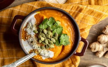 Sopa de cenoura e gengibre