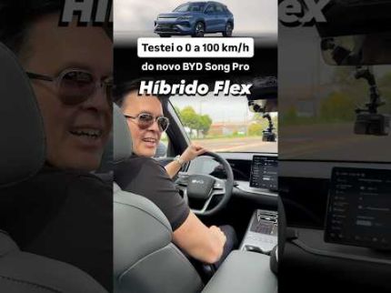 0 a 100 km/h do BYD Song Pro híbrido flex