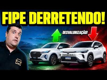 MERCADO AFUNDANDO? CARROS BYD, GWM E CHERY que DESVALORIZAM MENOS que TOYOTA, HONDA e VW! E AGORA?