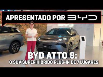 BYD ATTO 8: O SUV super híbrido plug-in de 7 lugares