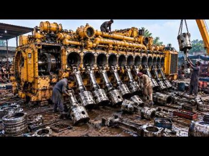 12-Cylinder Generator Engine Brought Back to Life After 6 Years | Complete Restoration & First Start