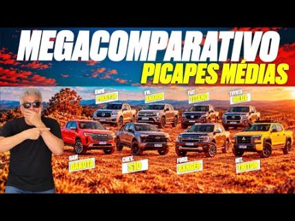 MEGACOMPARATIVO - QUAL A MELHOR PICAPE MÉDIA DO BRASIL? COMPAREI TODAS EM 11 ITENS! E CONTO TUDO!
