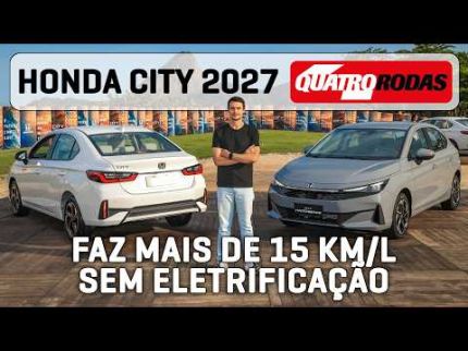 Honda City 2027 tem visual 'ESPORTIVO' e faz MAIS DE 15 km/l sem ser híbrido