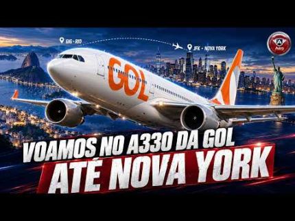 Voamos no Airbus A330 da GOL do Rio de Janeiro para Nova York