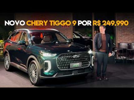 Novo Chery Tiggo 9: 7 lugares Híbrido Plug-in com 428 cavalos!