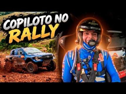 Fui navegador na Ford Ranger de Rally